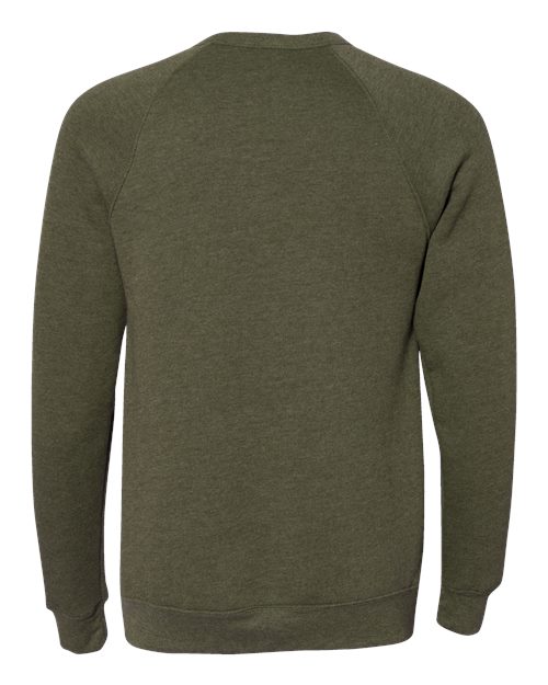 BELLA + CANVAS Unisex Sponge Fleece Raglan Crewneck Sweatshirt 3901 - Heather Olive