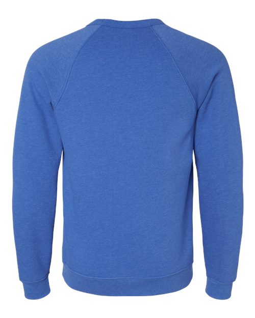 BELLA + CANVAS Unisex Sponge Fleece Raglan Crewneck Sweatshirt 3901 - Heather True Royal