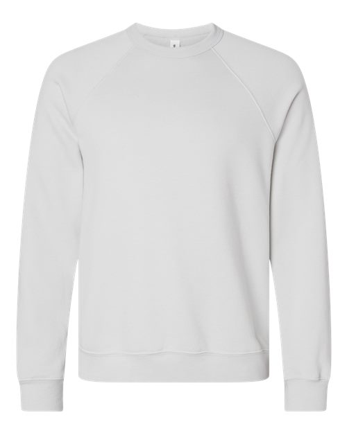 BELLA + CANVAS Unisex Sponge Fleece Raglan Crewneck Sweatshirt 3901 - Silver