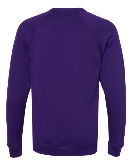 BELLA + CANVAS Unisex Sponge Fleece Raglan Crewneck Sweatshirt 3901 - Team Purple