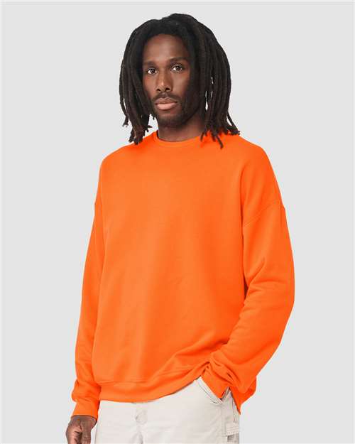 BELLA + CANVAS Unisex Sponge Fleece Drop Shoulder Crewneck Sweatshirt 3945 - Orange