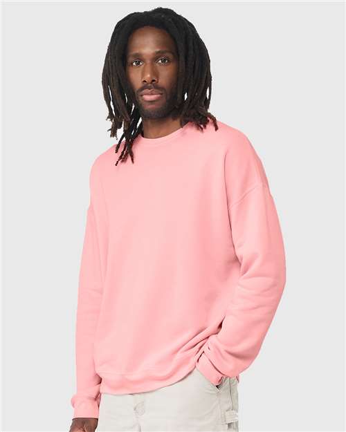 BELLA + CANVAS Unisex Sponge Fleece Drop Shoulder Crewneck Sweatshirt 3945 - Pink