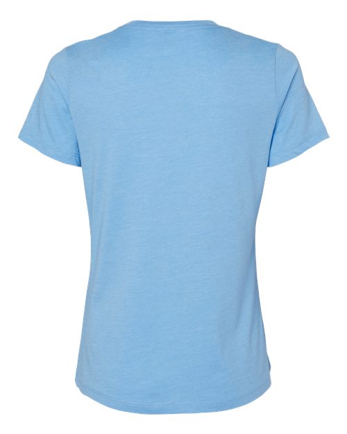 BELLA + CANVAS Women’s Relaxed Fit Heather CVC Tee 6400CVC - Heather Carolina Blue