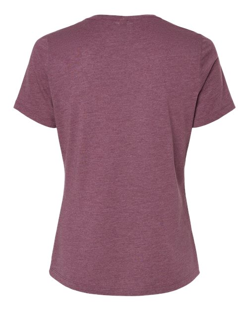 BELLA + CANVAS Women’s Relaxed Fit Heather CVC Tee 6400CVC - Heather Maroon