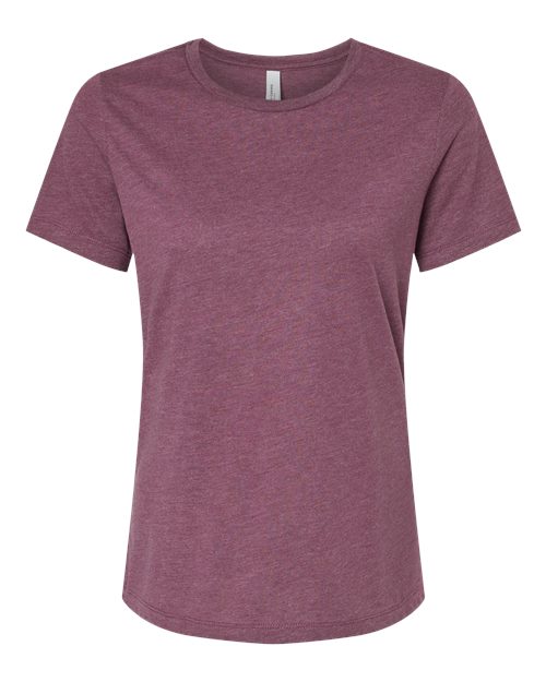 BELLA + CANVAS Women’s Relaxed Fit Heather CVC Tee 6400CVC - Heather Maroon