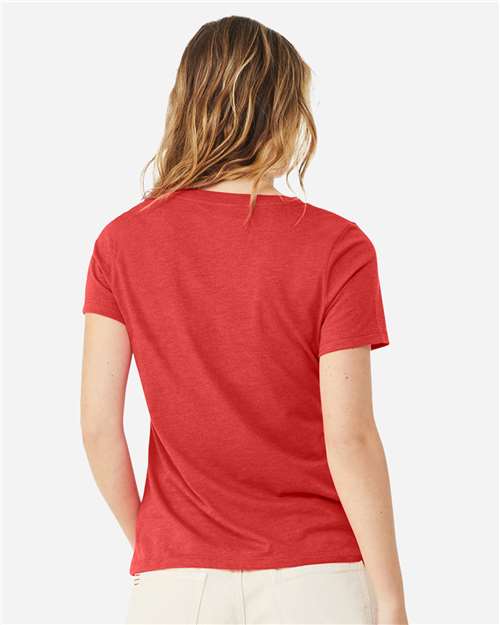 BELLA + CANVAS Women's Relaxed Heather CVC V-Neck Tee 6405CVC