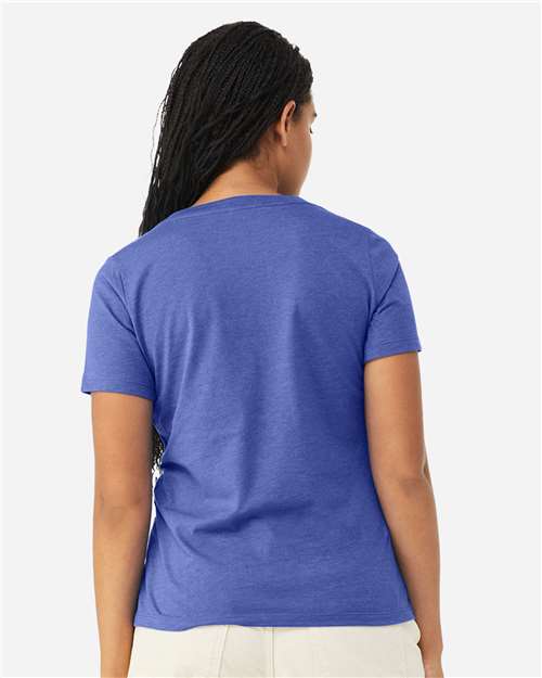 BELLA + CANVAS Women's Relaxed Heather CVC V-Neck Tee 6405CVC
