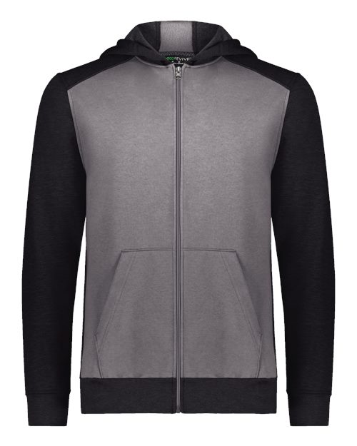 Augusta Sportswear Youth Eco Revive™ Three-Season Triblend Fleece Full-Zip Hooded Sweatshirt 6900