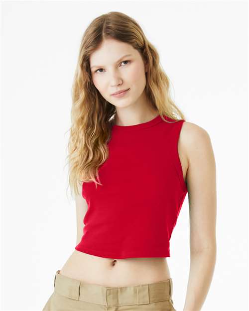 BELLA + CANVAS Women's Micro Rib Muscle Crop Tank 1013