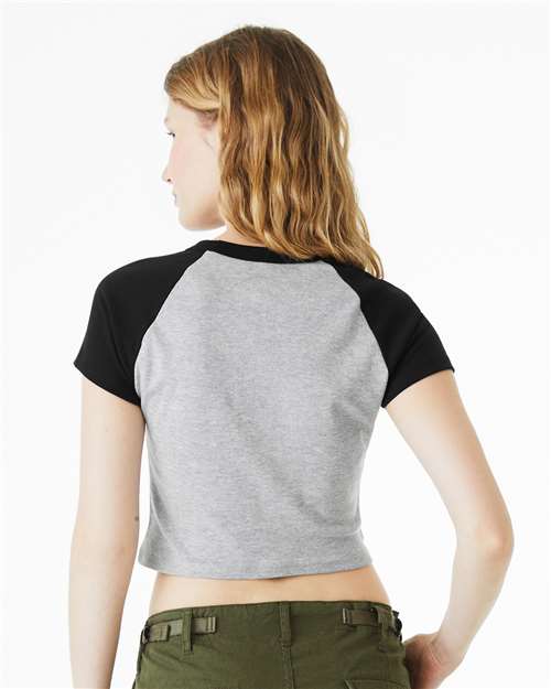 BELLA + CANVAS Women's Micro Rib Raglan Baby Tee 1201