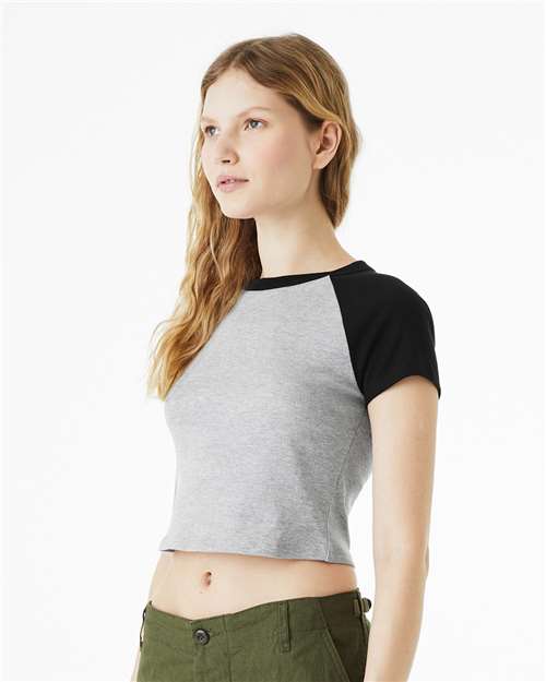 BELLA + CANVAS Women's Micro Rib Raglan Baby Tee 1201