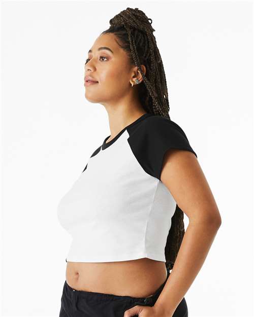 BELLA + CANVAS Women's Micro Rib Raglan Baby Tee 1201