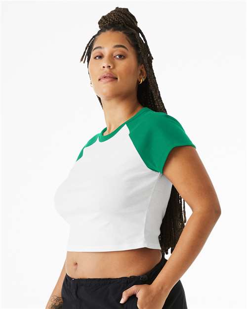 BELLA + CANVAS Women's Micro Rib Raglan Baby Tee 1201