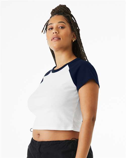 BELLA + CANVAS Women's Micro Rib Raglan Baby Tee 1201