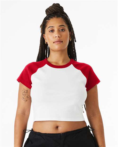 BELLA + CANVAS Women's Micro Rib Raglan Baby Tee 1201
