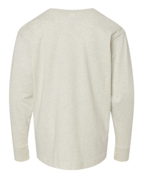 LAT Youth Fine Jersey Long Sleeve Tee 6201 - Natural Heather