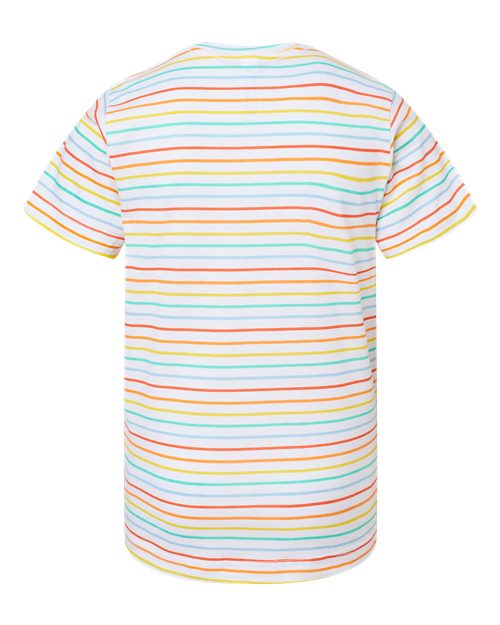 LAT Youth Fine Jersey Tee 6101 - Rainbow Stripe