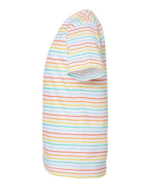 LAT Youth Fine Jersey Tee 6101 - Rainbow Stripe