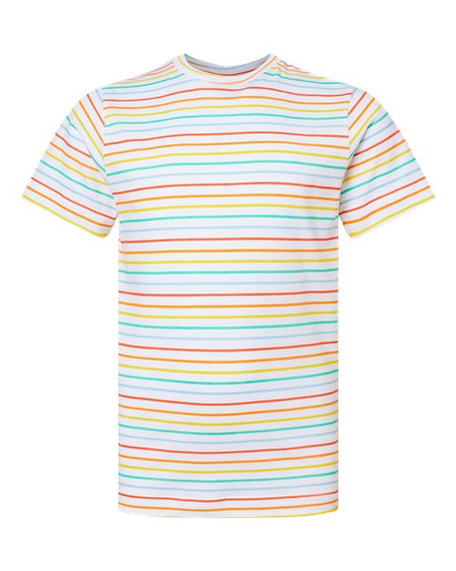 LAT Youth Fine Jersey Tee 6101 - Rainbow Stripe