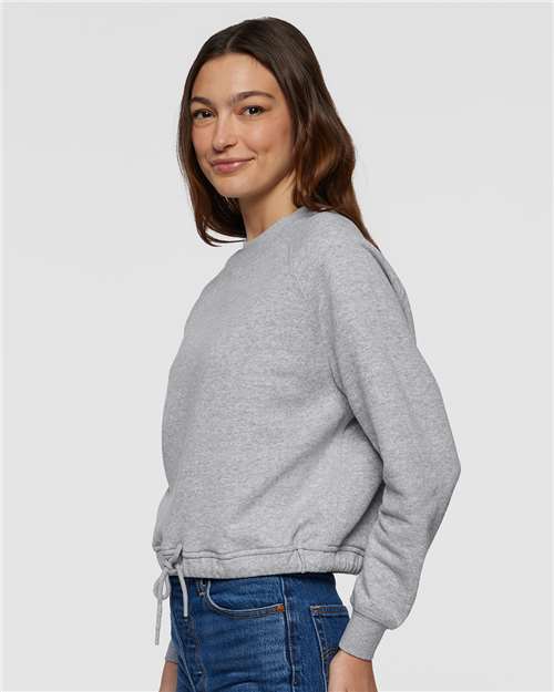 LAT Women's Relaxed 3-End Boxy Fleece Crewneck Sweatshirt 3528