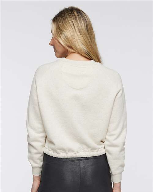 LAT Women's Relaxed 3-End Boxy Fleece Crewneck Sweatshirt 3528