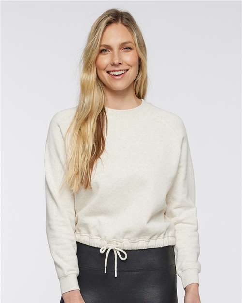 LAT Women's Relaxed 3-End Boxy Fleece Crewneck Sweatshirt 3528