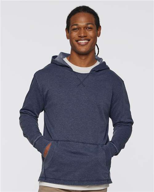 LAT Unisex Vintage Wash Fleece Hoodie Sweatshirt 6936