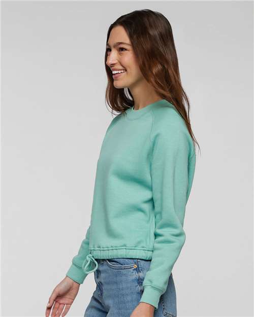 LAT Women's Relaxed 3-End Boxy Fleece Crewneck Sweatshirt 3528
