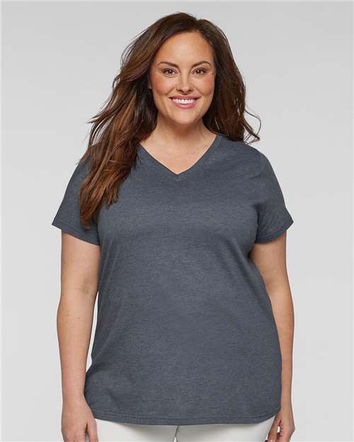 LAT Women's Curvy Collection Fine Jersey Tee 3816