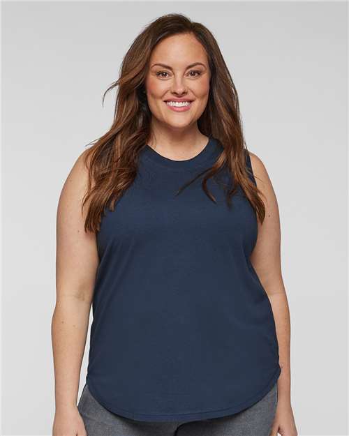 LAT Women's Curvy Relaxed Fine Jersey Tank 3892