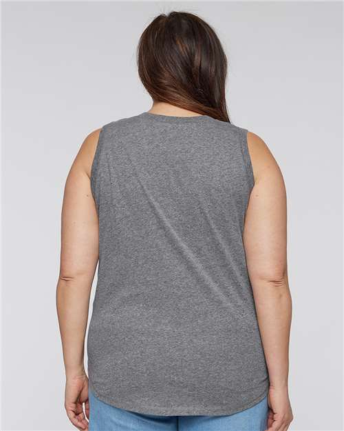 LAT Women's Curvy Relaxed Fine Jersey Tank 3892