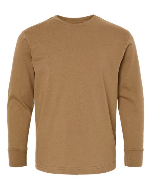 LAT Youth Fine Jersey Long Sleeve Tee 6201 - Coyote Brown