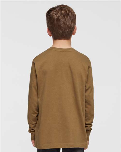 LAT Youth Fine Jersey Long Sleeve Tee 6201 - Coyote Brown