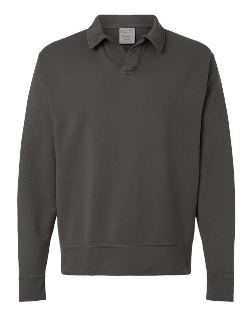 ComfortWash by Hanes Unisex Garment-Dyed Polo Collar Sweatshirt GDH490