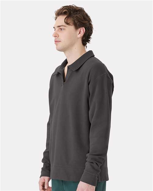 ComfortWash by Hanes Unisex Garment-Dyed Polo Collar Sweatshirt GDH490