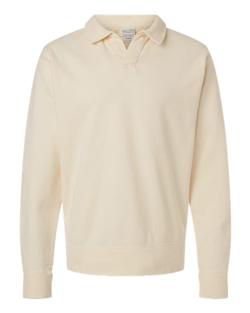 ComfortWash by Hanes Unisex Garment-Dyed Polo Collar Sweatshirt GDH490