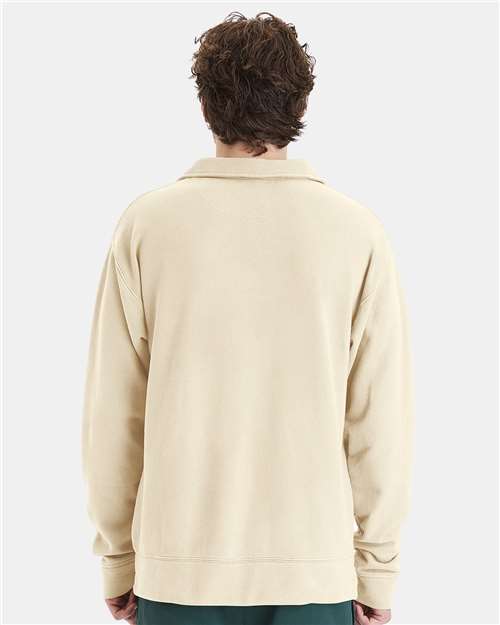 ComfortWash by Hanes Unisex Garment-Dyed Polo Collar Sweatshirt GDH490