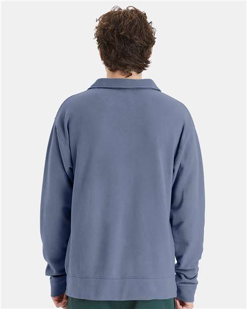 ComfortWash by Hanes Unisex Garment-Dyed Polo Collar Sweatshirt GDH490
