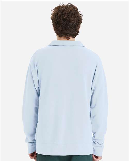 ComfortWash by Hanes Unisex Garment-Dyed Polo Collar Sweatshirt GDH490