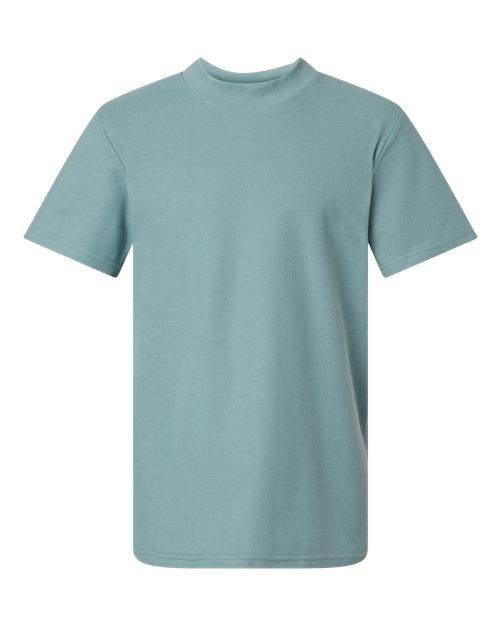 American Apparel Unisex Pique Mockneck Tee 1PQ