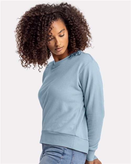 Next Level Women's Laguna Sueded Crewneck Sweatshirt 9084