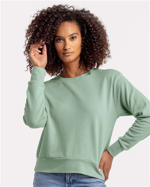 Next Level Women's Laguna Sueded Crewneck Sweatshirt 9084
