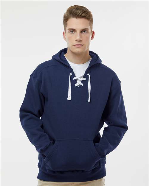 J. America Men's Sport Lace Hooded Sweatshirt 8830 - True Navy