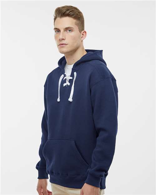J. America Men's Sport Lace Hooded Sweatshirt 8830 - True Navy