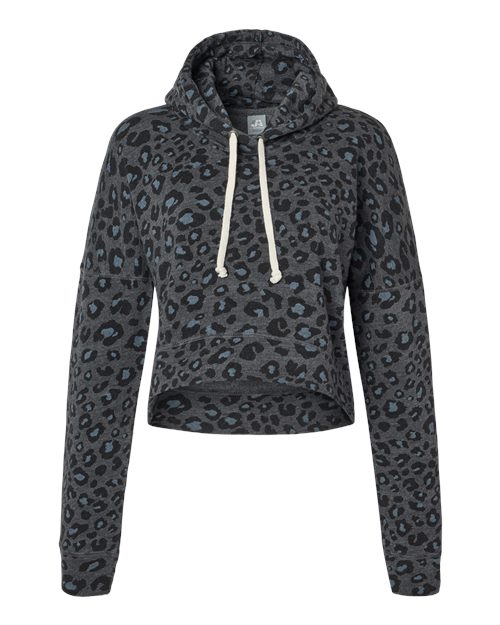 J. America Women's Crop Hooded Sweatshirt 8853