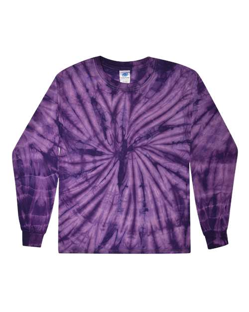 Colortone Unisex Tie-Dyed Long Sleeve T-Shirt 2000 - Spider Purple