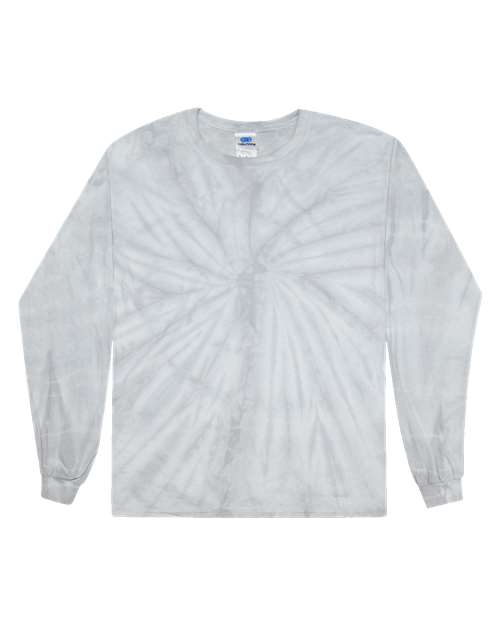 Colortone Unisex Tie-Dyed Long Sleeve T-Shirt 2000 - Spider Silver