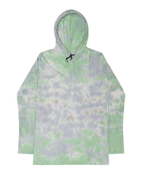 Colortone Unisex Tie-Dyed Hooded Long Sleeve T-Shirt 2777