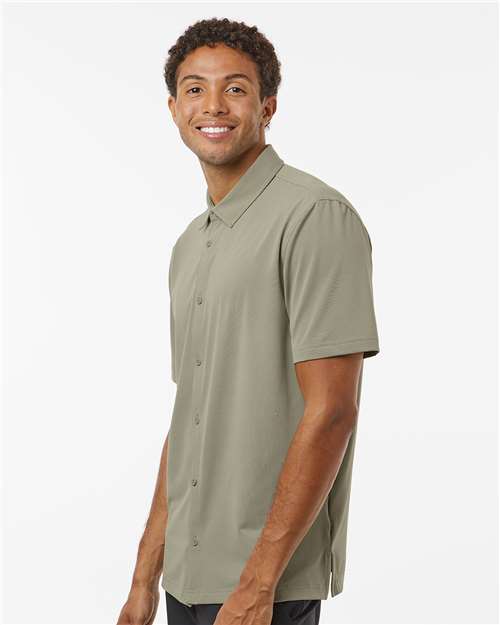 Adidas Men's Full Button Down Short Sleeve Shirt A595