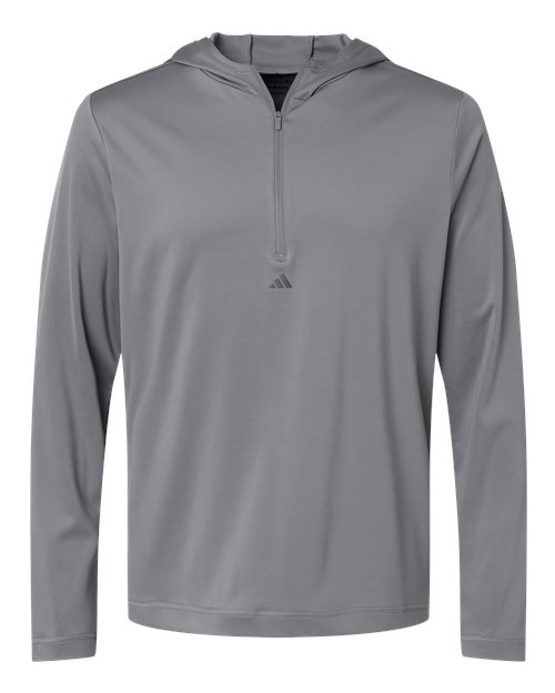 Adidas Men's Lightweight Quarter-Zip Hooded Pullover A596